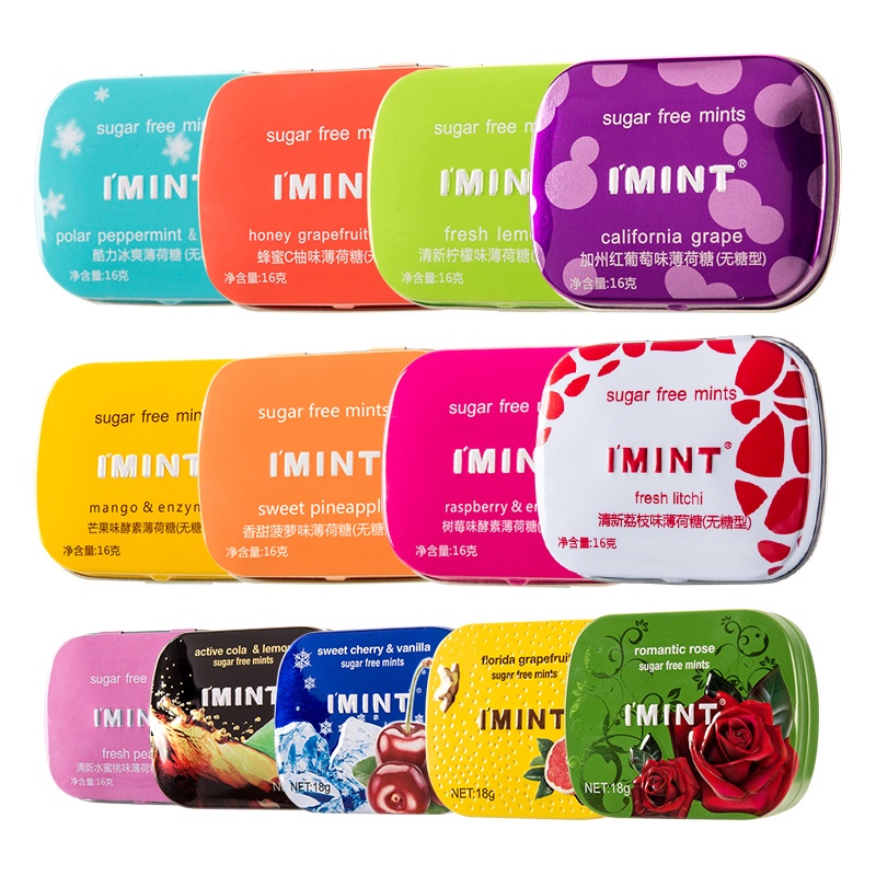 IMINTSugarFree Mint Candy Chewing Gum Fruit Tablets Kissing Throat