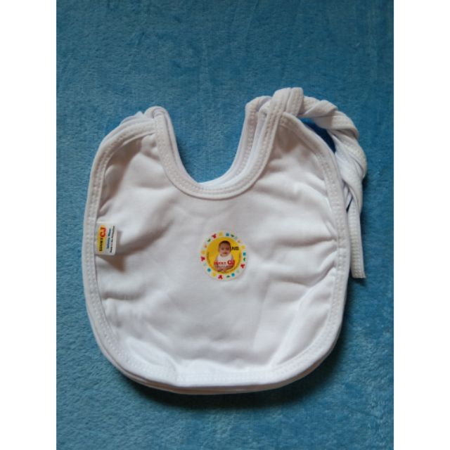 plain white cotton baby bibs