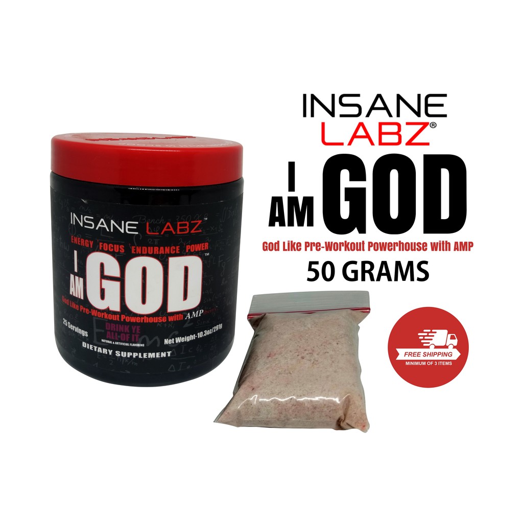 Insane Labz I Am God Pre Workout 50grams Shopee Philippines