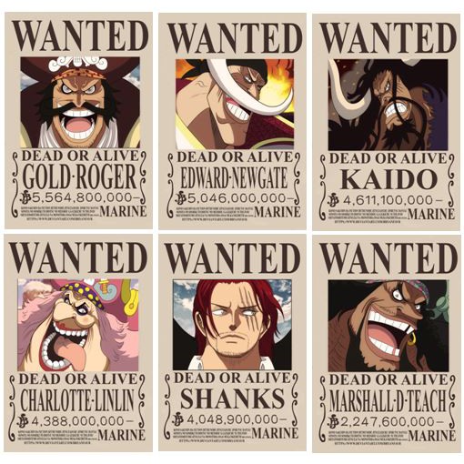 High Quality Print One Piece Yonko Wanted Poster Shopee Philippines