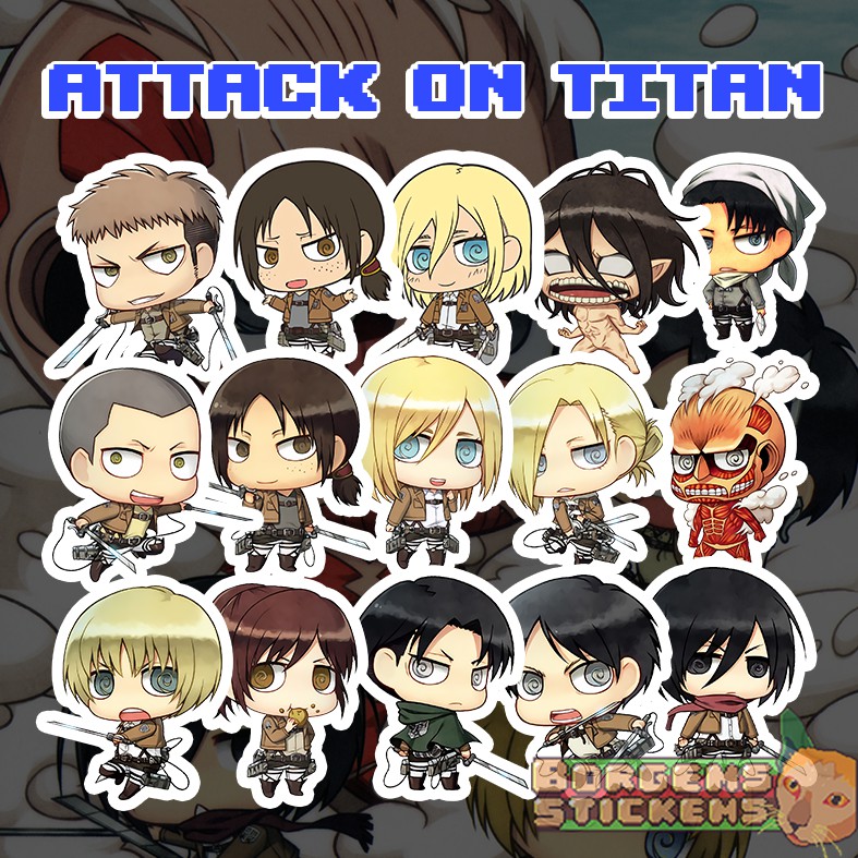 anime sticker shingeki no kyojin attack on titan chibi stickers shopee philippines