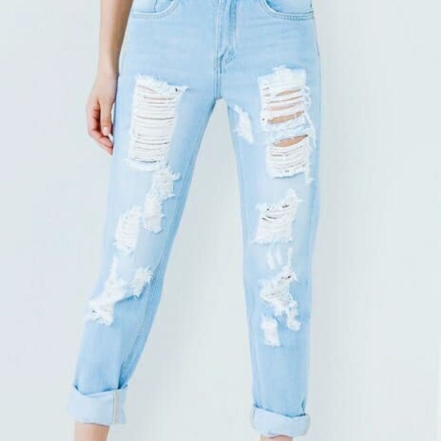 black and blue jeans pants