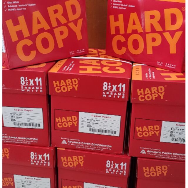 Hard Copy Bond Paper (substance 20, 70gsm) | Shopee Philippines