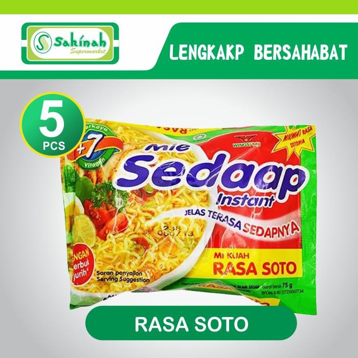 Soto Sedaap Noodles 75gr 5 Pcs Shopee Philippines