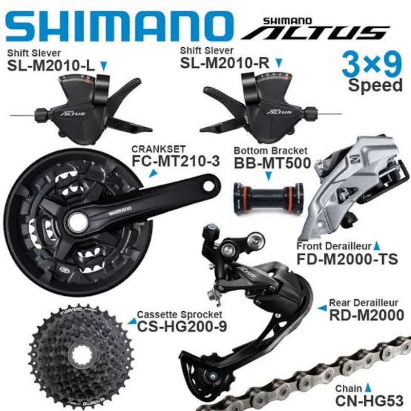 shimano altus groupset price list