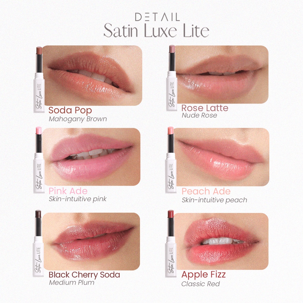 detail cosmetics satin luxe lite