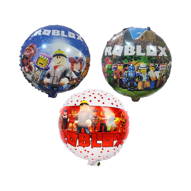 18inch Roblox Balloon Game Aluminum Foil Round Shaped Balloons Cartoon Happy Birthday Party Decorations Kid Toy Shopee Philippines - balloon game roblox