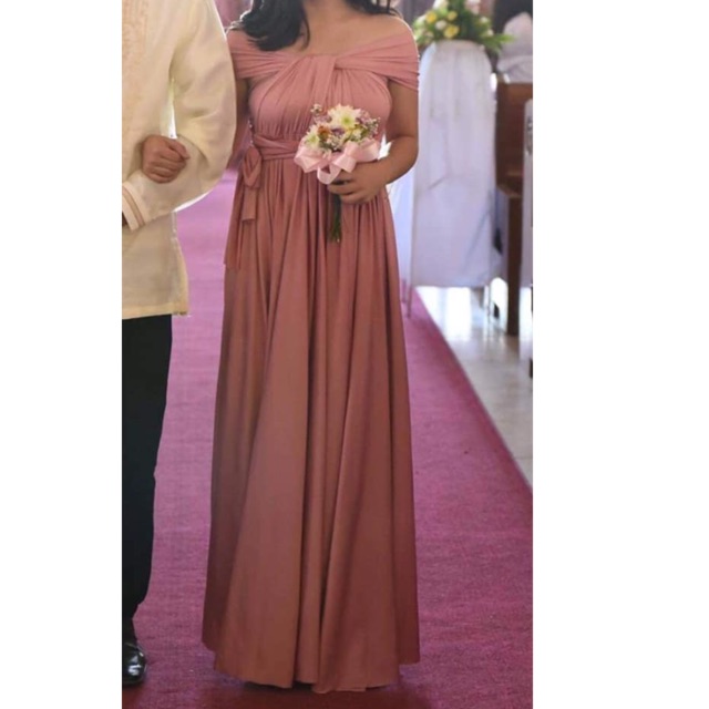 dusty rose infinity dress