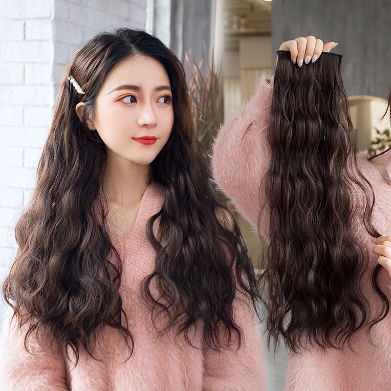 3PCS Wig Female Long Hair Three-Piece Seamless Hair Extension Patch ...