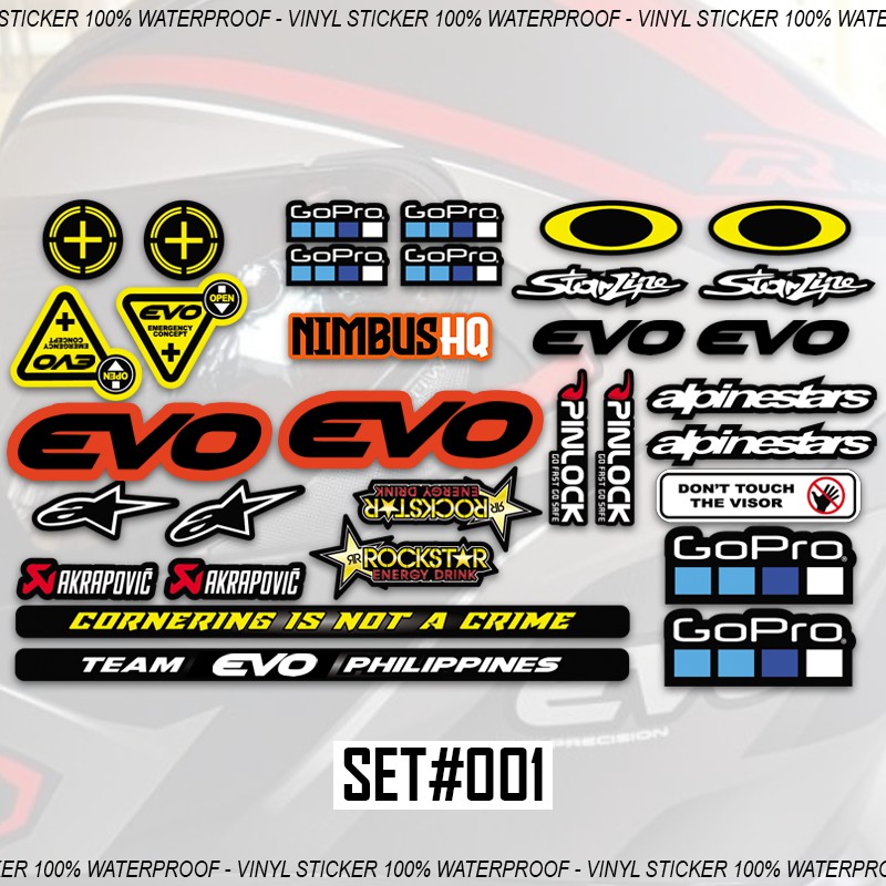 EVO STICKER HELMET VISOR Shopee Philippines