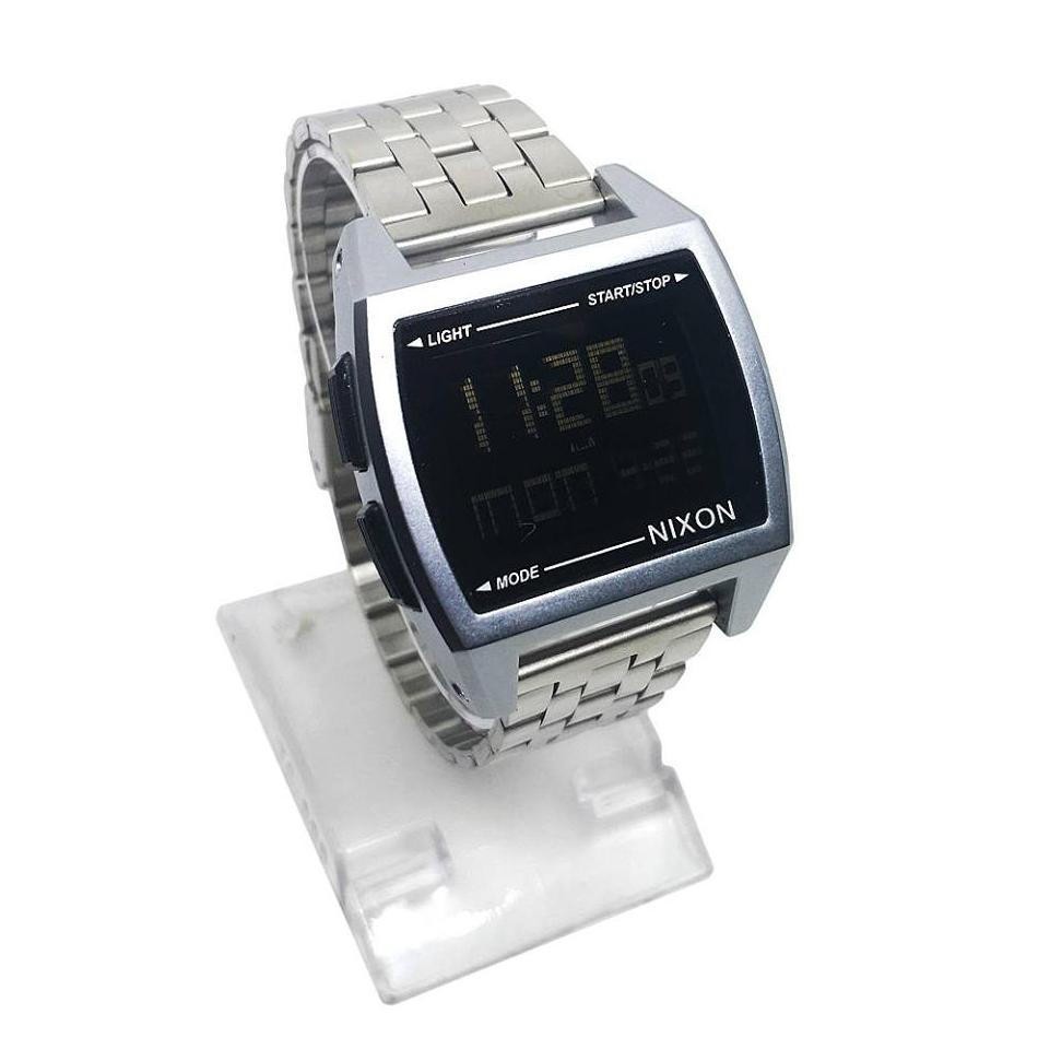 steel digital watch