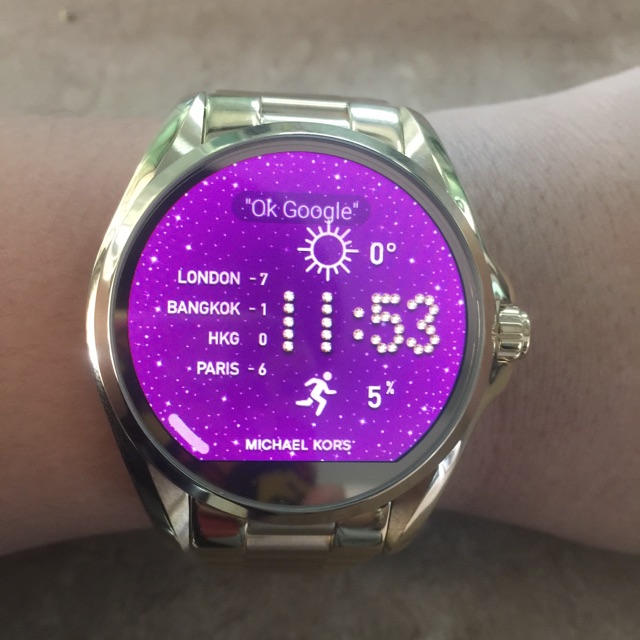 purple michael kors smart watch