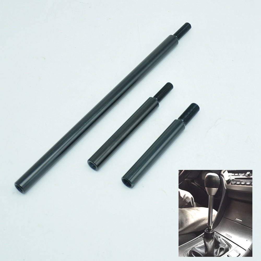 Aluminum Black Shift Knob Extender Extension Lever Gear Manual Shifter 10 inch 4 inch 3.5 inch