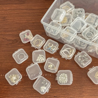 Anti-oxidation Earring Necklace Plastic Medicine Box Finishing Box Transparent Jewelry Mini Storage Small Box Mini Trave