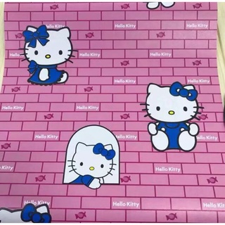 Aceking Wallpaper X18 ( Hello Kitty Bricks ) home decor waterproof self ...