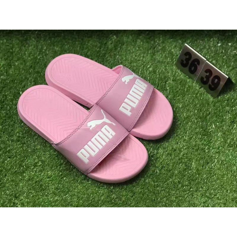 puma flip flops pink