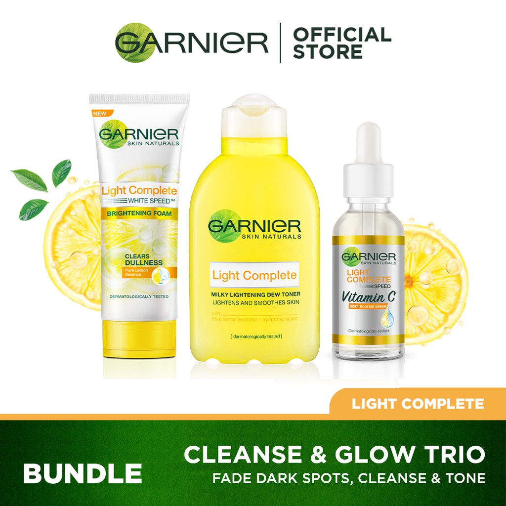 Garnier Super Glow Trio Bright Complete Vitamin C Serum 30ml, Toner