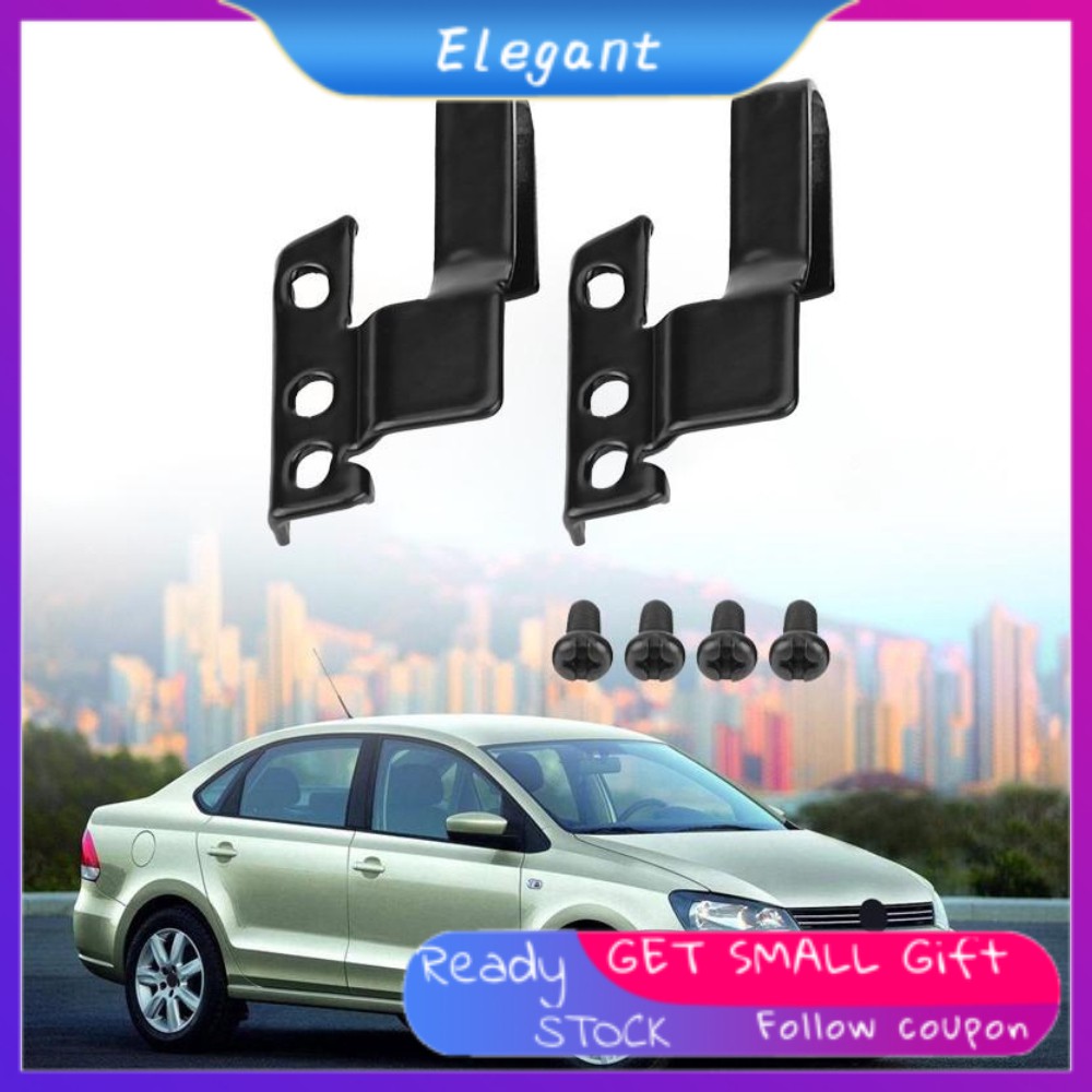 3392390298 2 Pcs Metal Car Automotive Front Windshield Wiper Arm Adapter Mounting Kit Universal Black with Mounting Screws Wiper Blade Adapter 