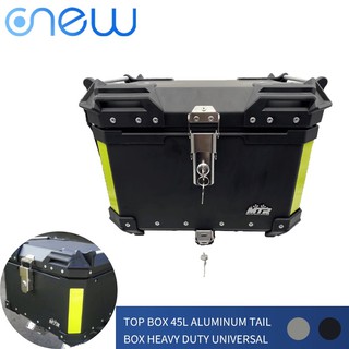 Onew Motorcycle Alloy Top Box Tail Box 45 Liters Waterproof Heavy Duty Universal #3