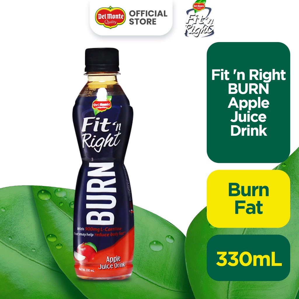 DEL MONTE Fit 'n Right BURN Apple Juice Drink That Helps to Burn Fat