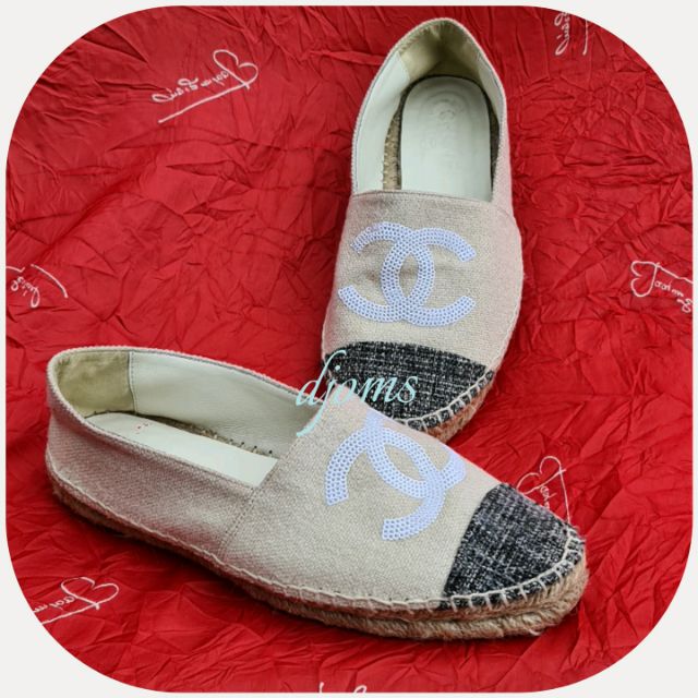 chanel espadrilles canvas