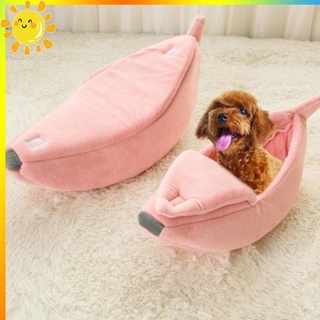 【P.G.K】cute banana shape pets bed house warm cozy cat nest dog mat basket kennel