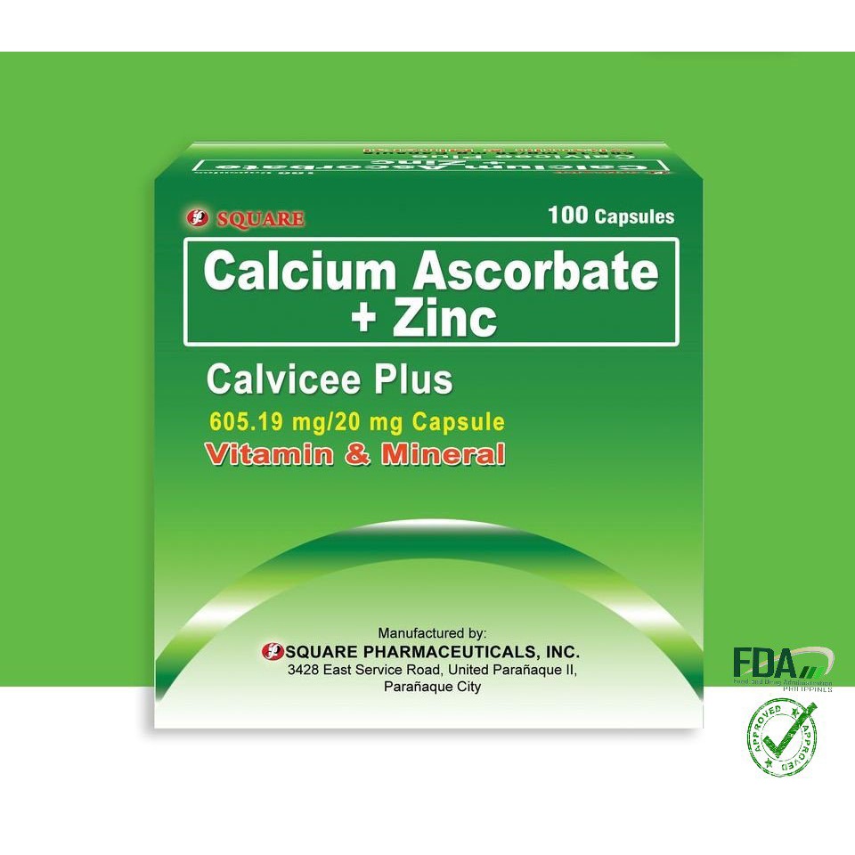 Calcium Ascorbate + Zinc Calvicee Plus 100's ( For Immunity