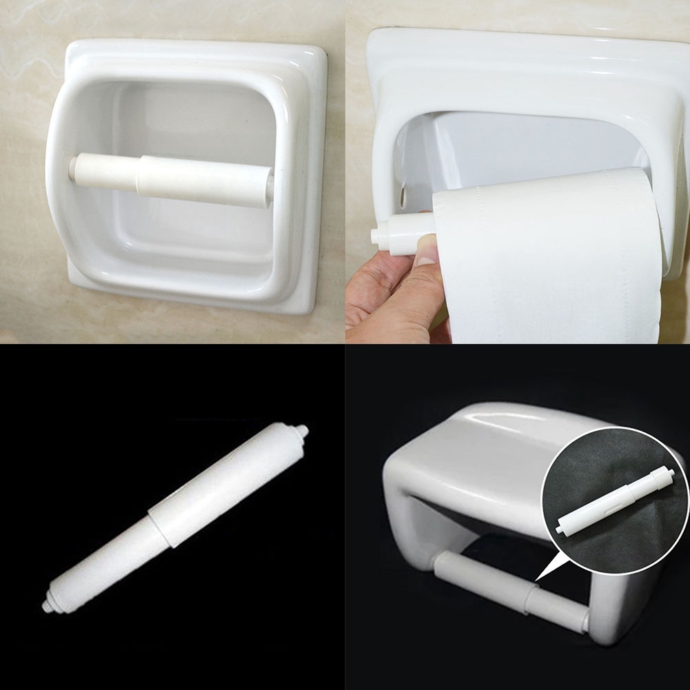 Plastic Paper Adjustable Rod Holder Tube Bathroom Toilet Roll Paper Tube  kuA^m^ 