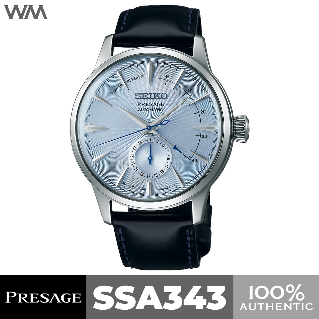 Seiko Presage Cocktail Time Silver Blue Tone Sunburst Automatic Watch with  Power Reserve SSA343 | Shopee Philippines