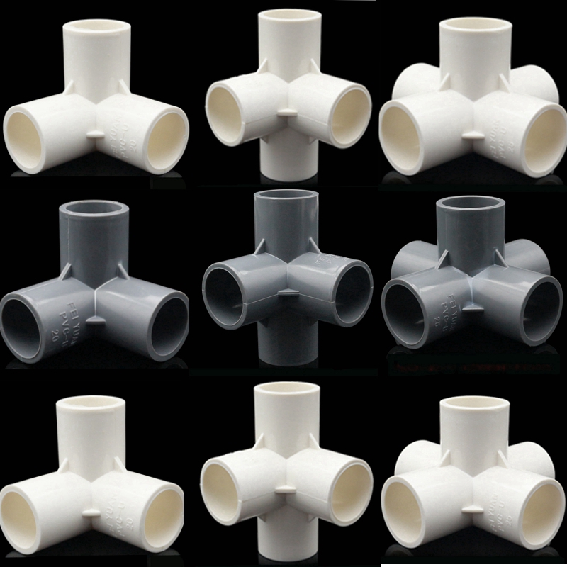 4 Types 20mm 25mm 32mm PVC Pipe Fittings 3/4/5/6 Ways Home Garden