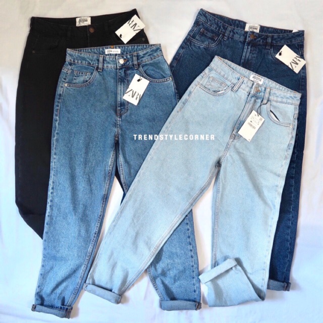 ZARA Mom Jeans (BEST SELLER) | Shopee 