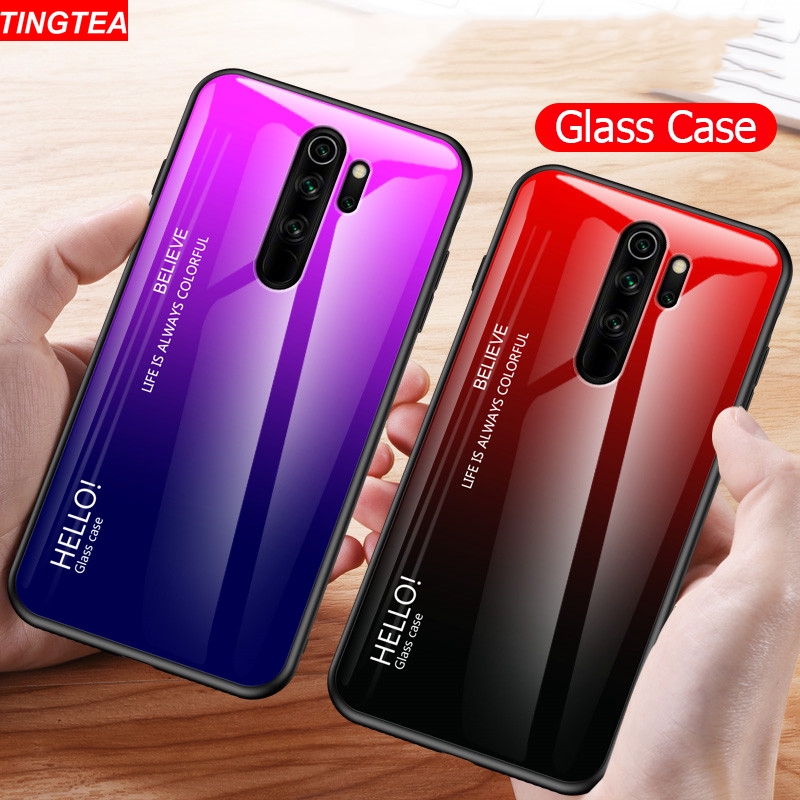 Xiaomi Redmi Note 8 Pro Case Tempered Glass Luxury Gradient Soft Silicone Frame Cover Shopee 1027