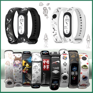 Fashion Cartoon Pattern Strap for Xiaomi Mi Band 6 5 4 3 Wristband Silicone Band for Xiaomi Miband 6/5 Strap Accessories