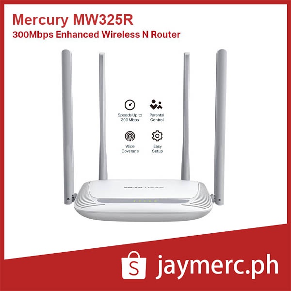 Mercusys Mercury Mw325r 300mbps Enhanced Wireless N Router Four 5dbi Antennas Up To 500 Chinese V Shopee Philippines