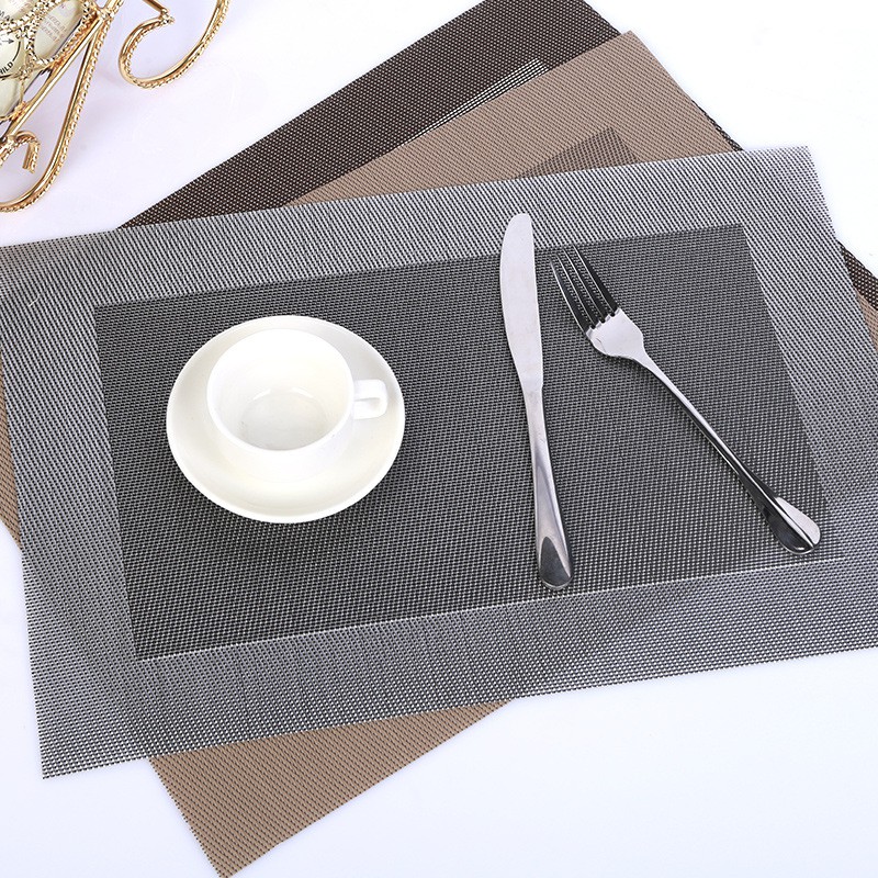Placemats Dining Mats Table Set Washable Vinyl Woven Insulation Heat
