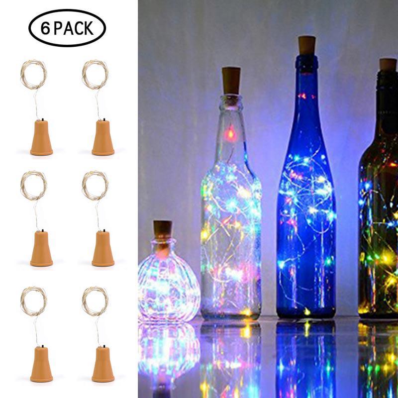 Teepao Wine Bottle Lights With Cork Battery Operated String Lights