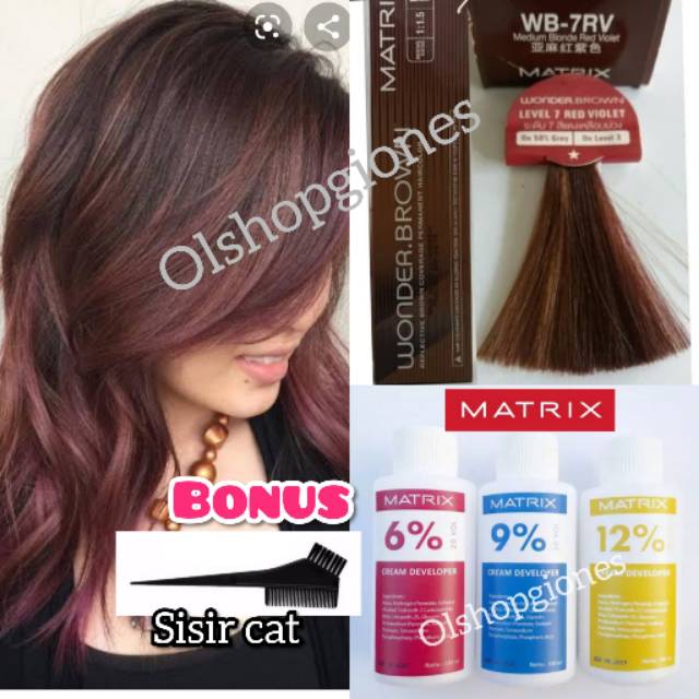 Matrix Cat Wonder Brown Red Violet Wb 7rv Hair Dye Oxydant Mixed Cover Up Tape Shopee Philippines