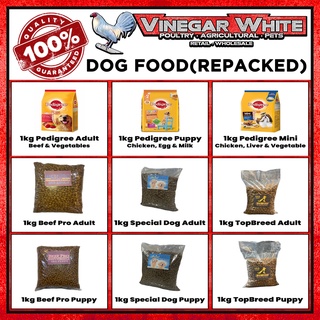 Dog food 1kg Beefpro Special Dog Topbreed Pedigree Vitality Puppy Adult Pet food repacked per kilo