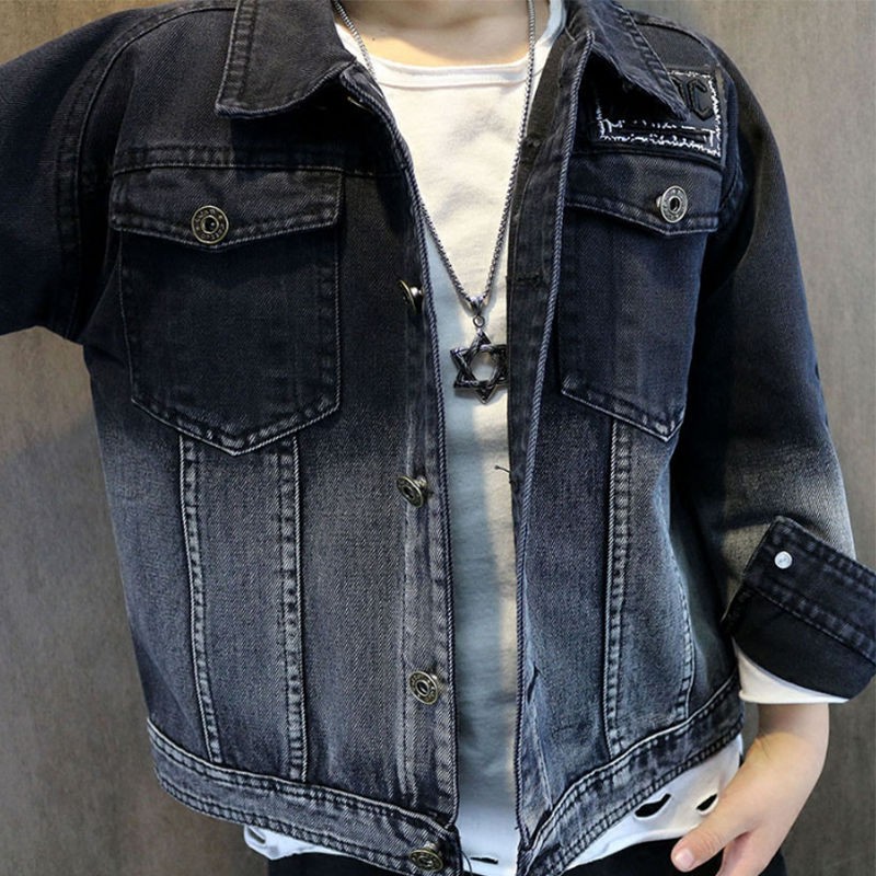 baby black denim jacket