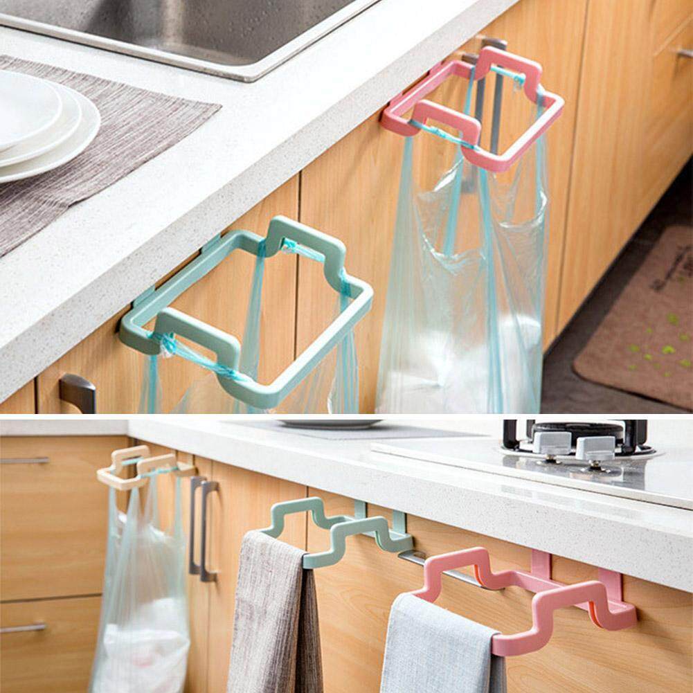 Kitchen Door Back Hanging Bags Trash Rack Storage Holder Bag