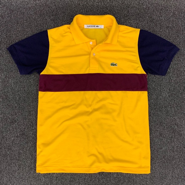 yellow lacoste shirt