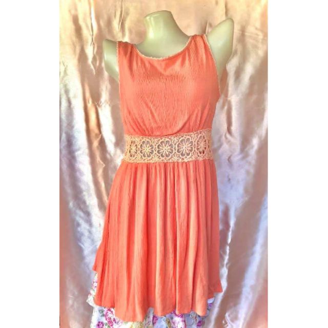 coral orange color dress
