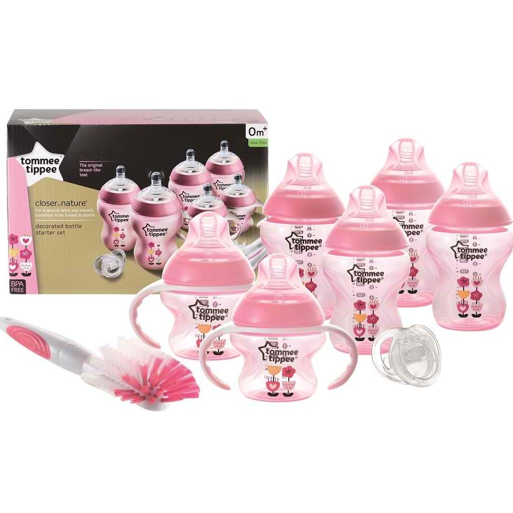 Tommee Tippee Ctn Bottles Pink Newborn 