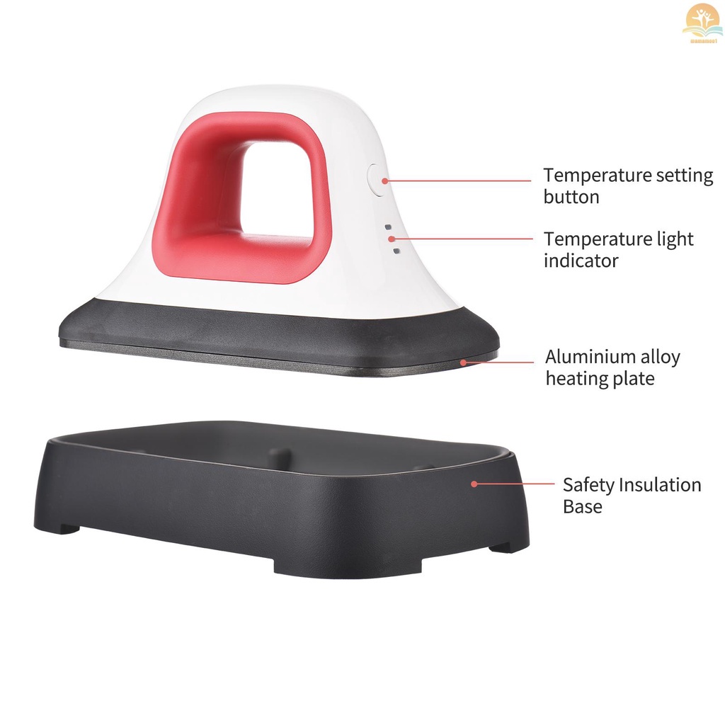 Mini Heat Press Machine T-Shirt Printing Easy Heating Transfer Press Iron Machines for Clothes Bag