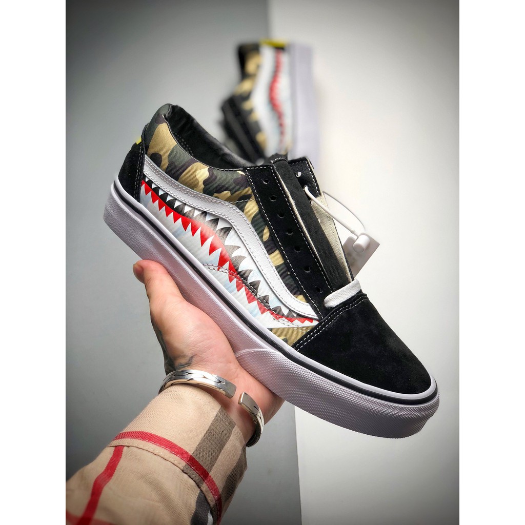 vans old skool bape shark