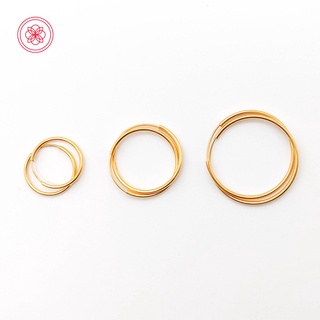 COD PAWNABLE 18k Earrings Saudi Gold Plain Minimalist Thin Hoop / Loop Earrings