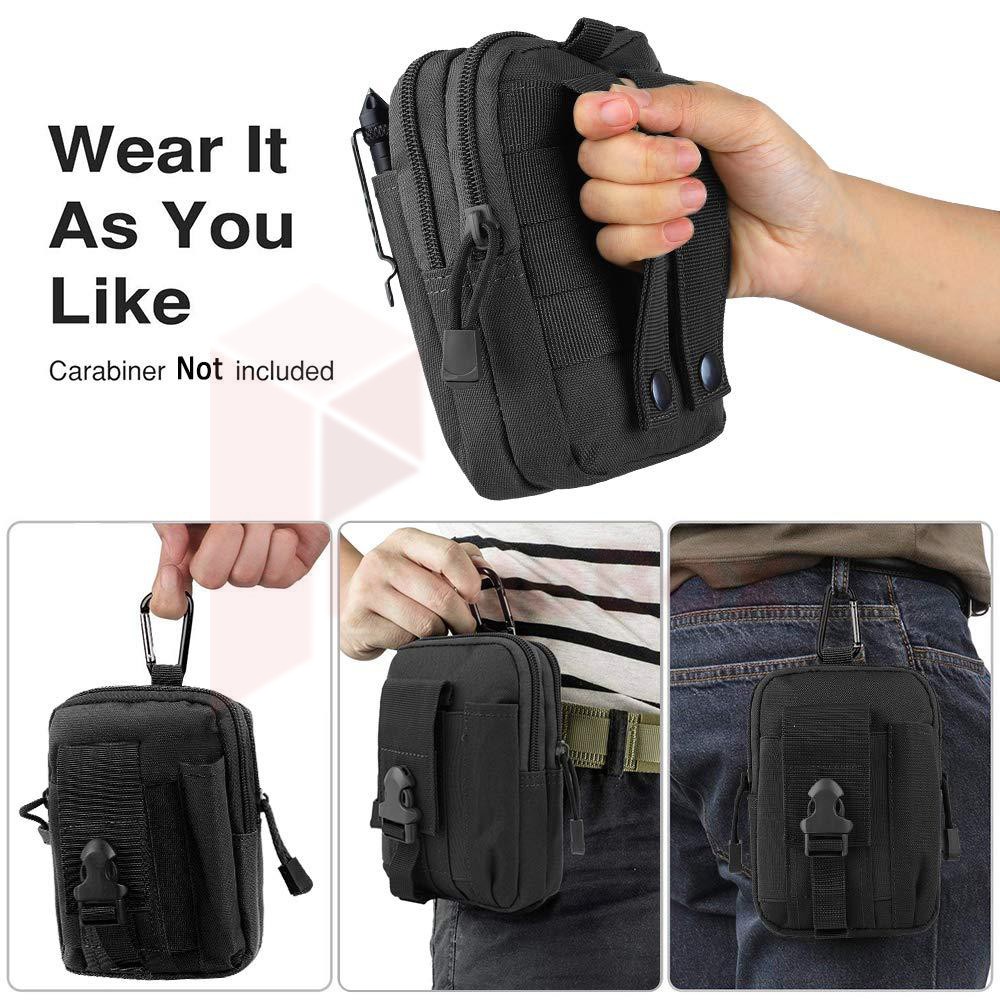 Faleto Tactical Molle Pouches EDC Pouch Utility Gadget Belt Waist Bag Crossbody Purse Carry Accessory Kit Money Pocket Bag For Men 