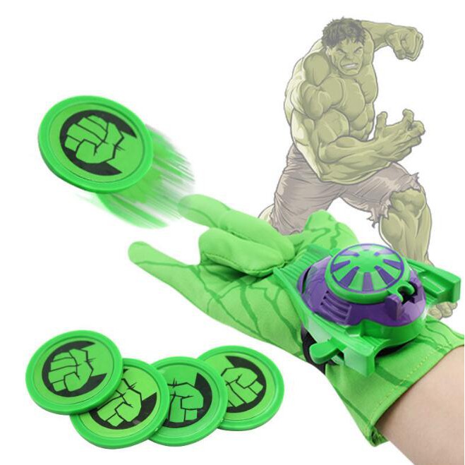 S80 Super Hero Launchers Gloves Spider-Man Iron Man Hulk Kids Cosplay Toys 