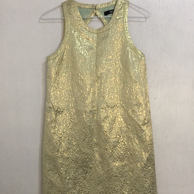 gold cocktail dress