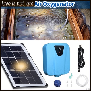 ♤►☸Solar Powered/DC Charging Oxygenator Water Oxygen Pump Pond Aerator with 1 Air Stone Aquarium Air